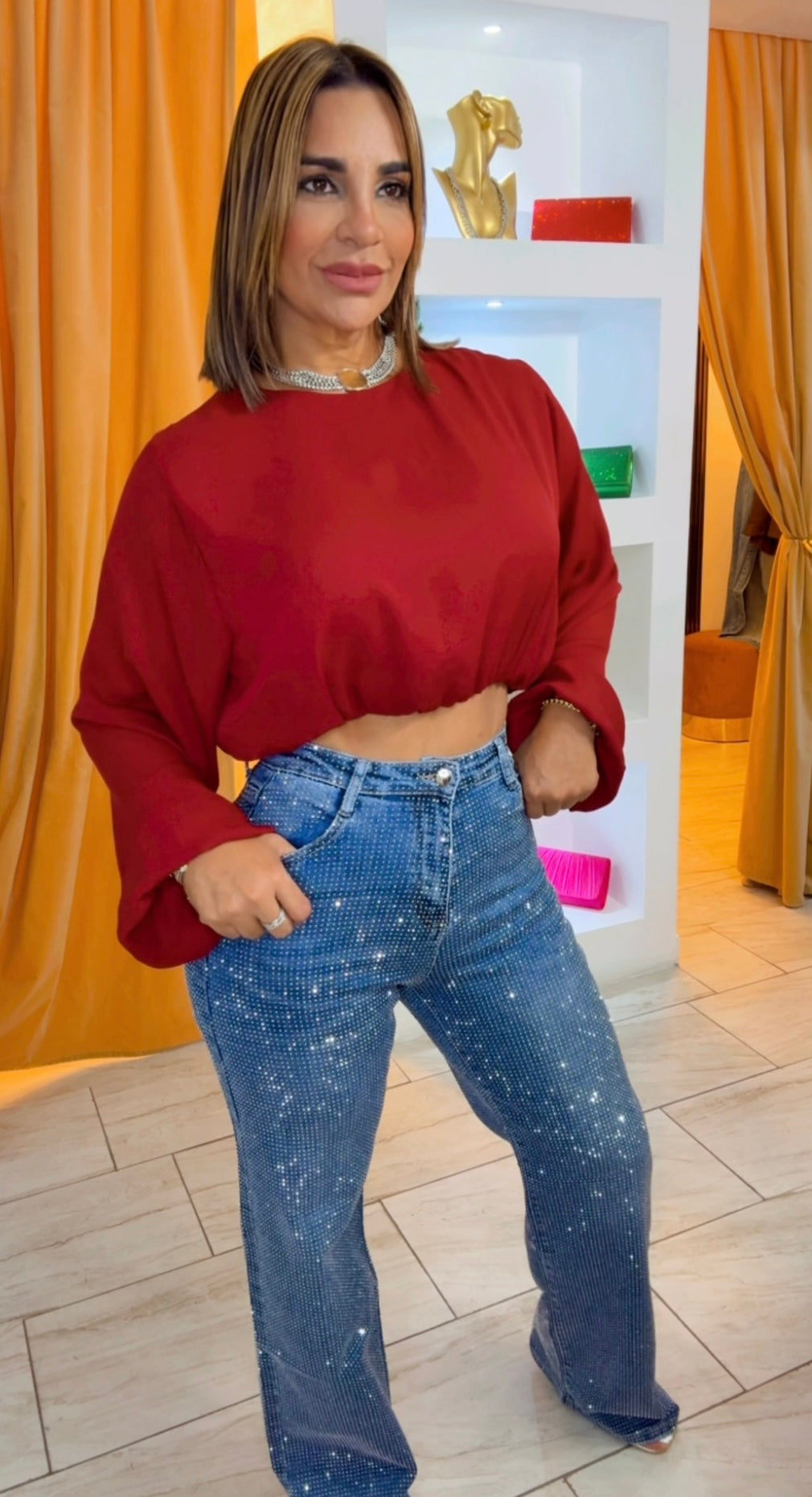 Restock Nina Shine Denim Pant(stretch) llegan el próximo sábado  (utilicé talla Médium)