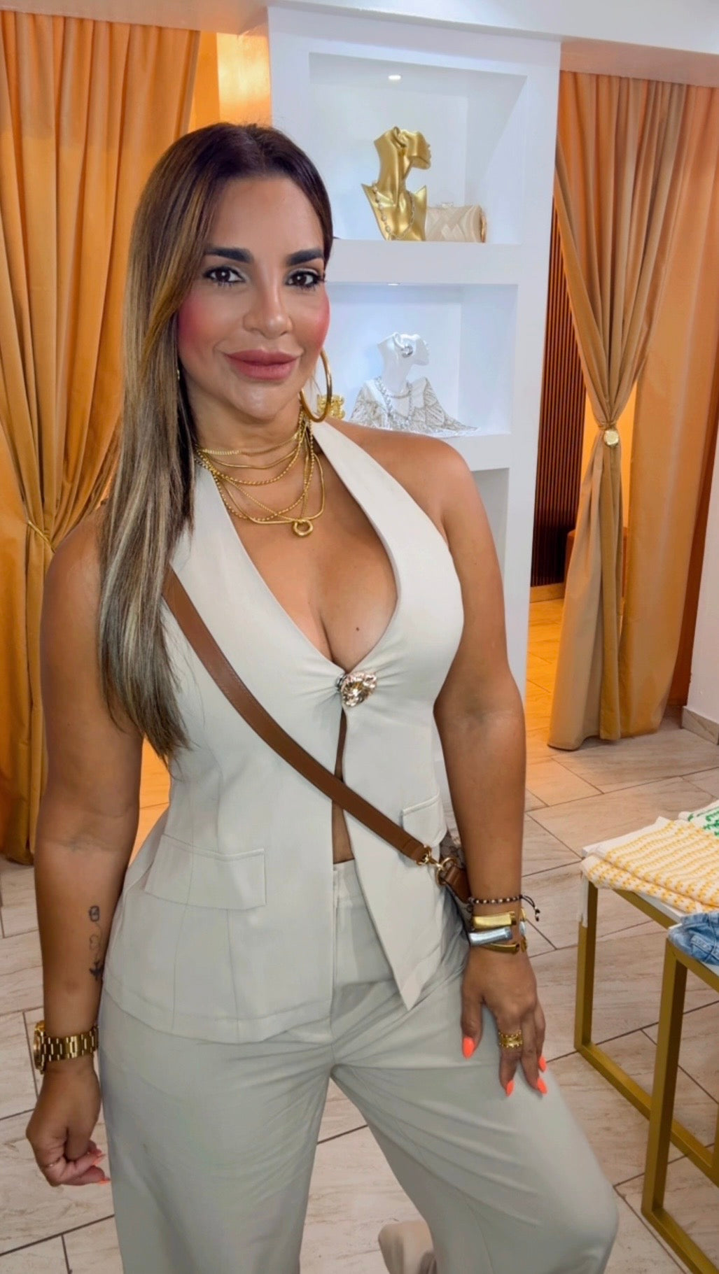 Germany Beige Vest Set (utilicé Small)