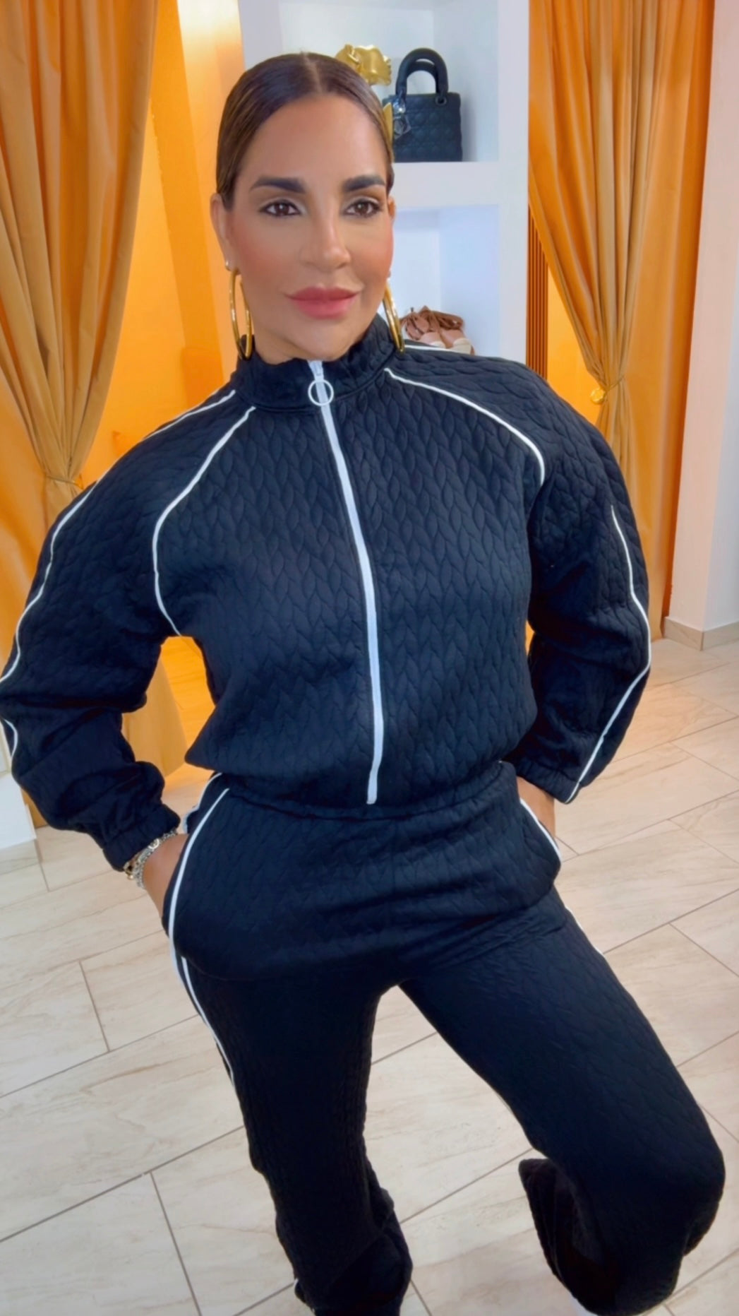 Scotland Travel Black Set (spandex) utilicé talla M