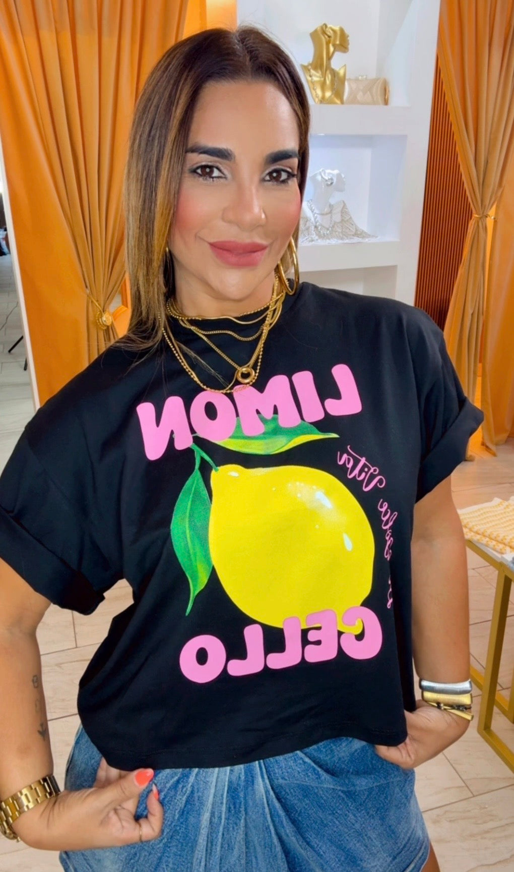 Limon Cello Black Shirt (spandex)