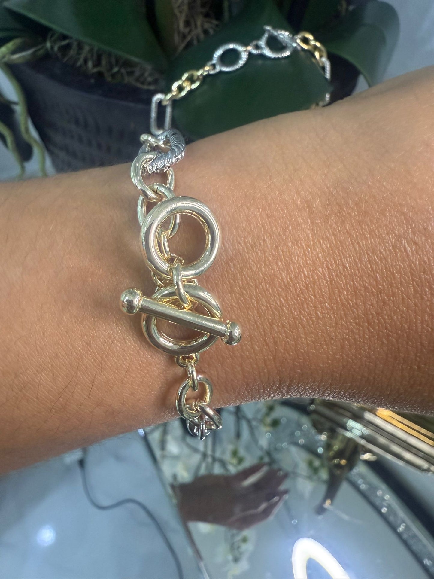 Shine Royal Bracelet (Two Tones) (Gold Plated)