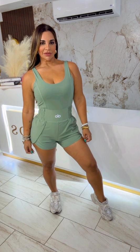 Alo Green Romper (stretch)