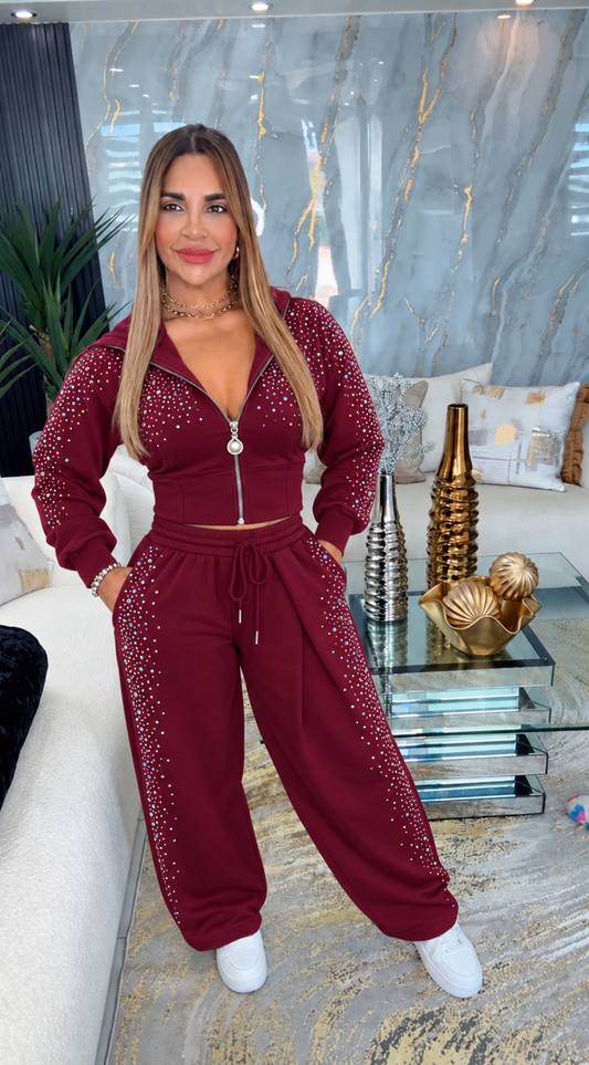 Crystals Burgundy Set (spandex) llegan el sábado