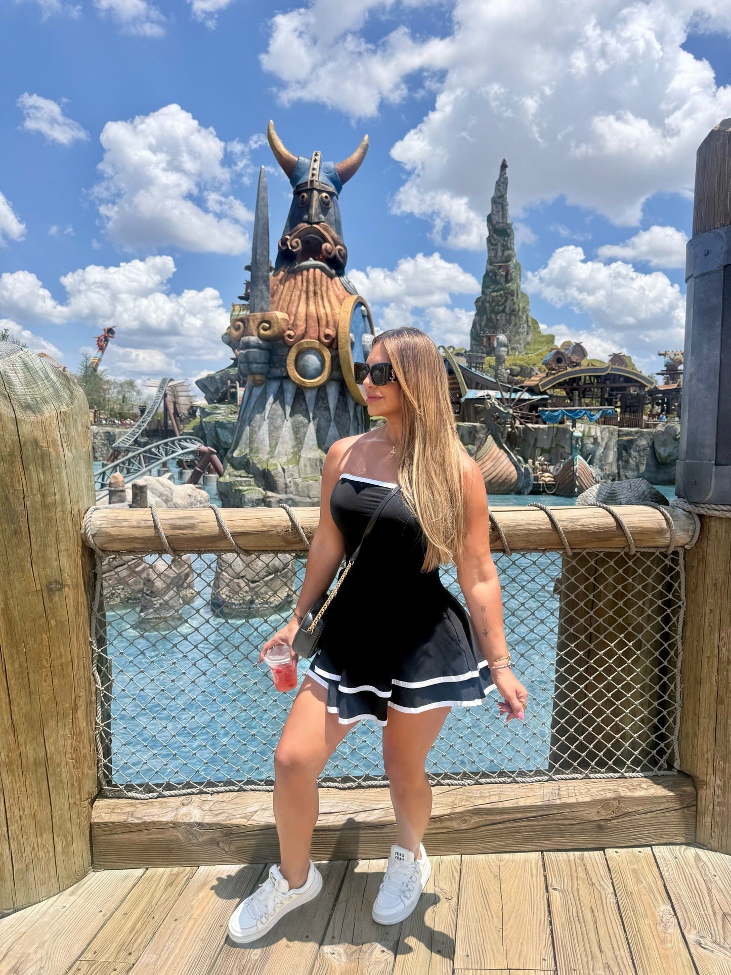 Epic Universe Black & White Dress (spandex)
