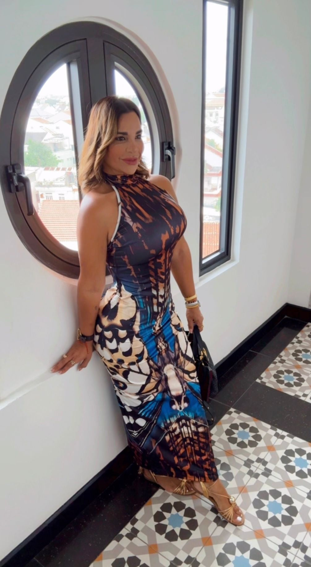 Hera Brown Dress (spandex)