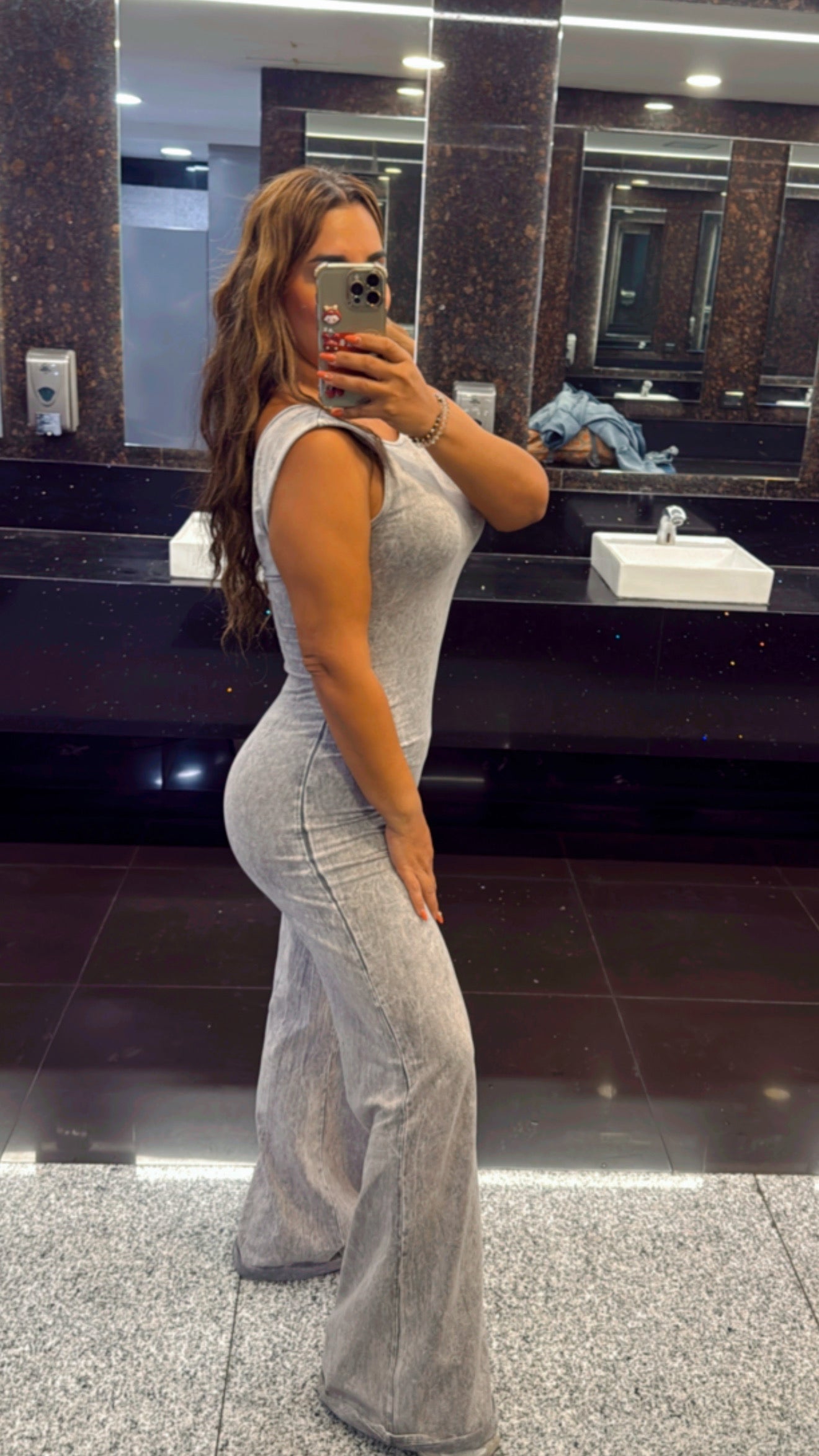Sucre Gray Jumpsuit (stretch)