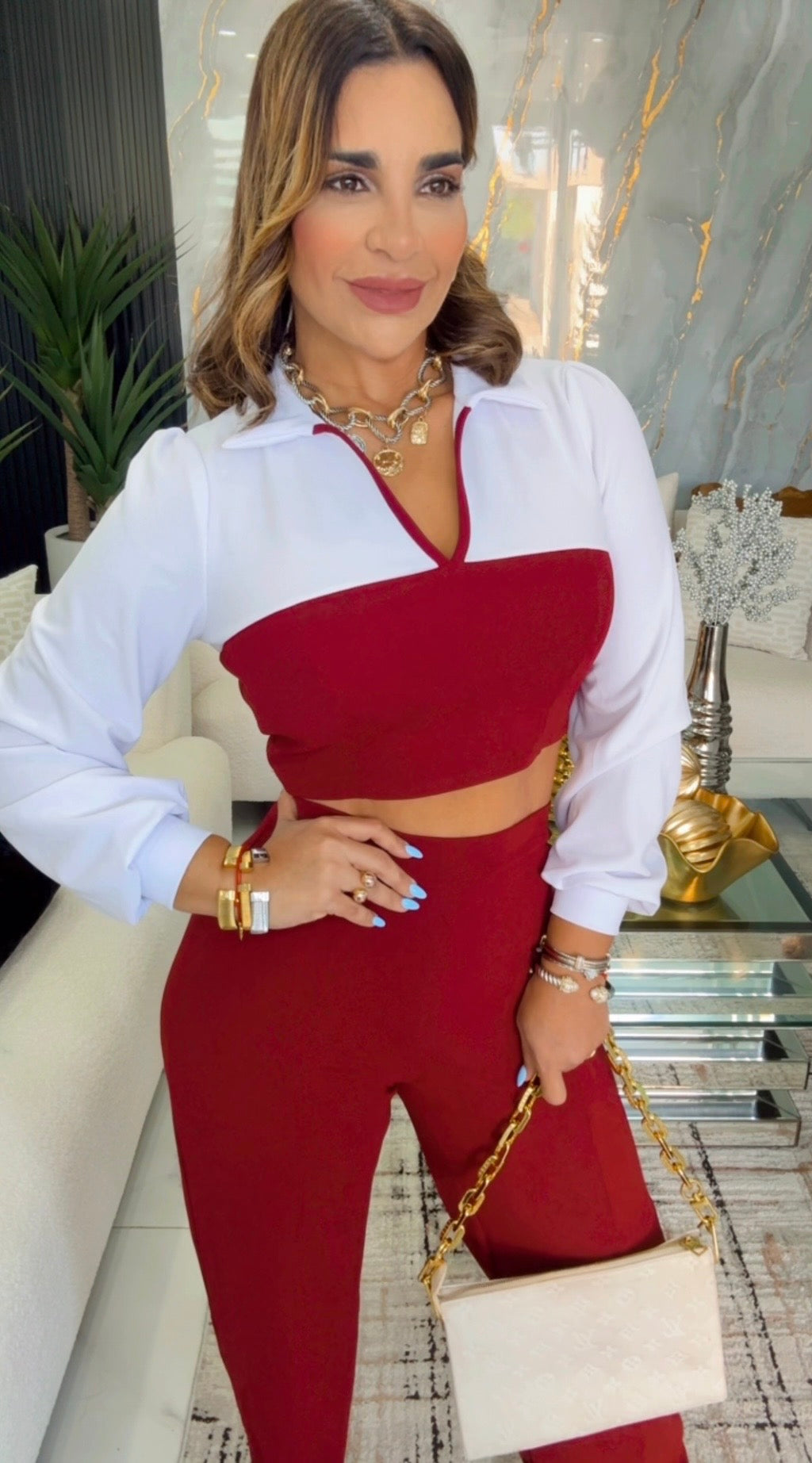 Restock Ginebra Burgundy Set (stretch)llegan el próximo miércoles