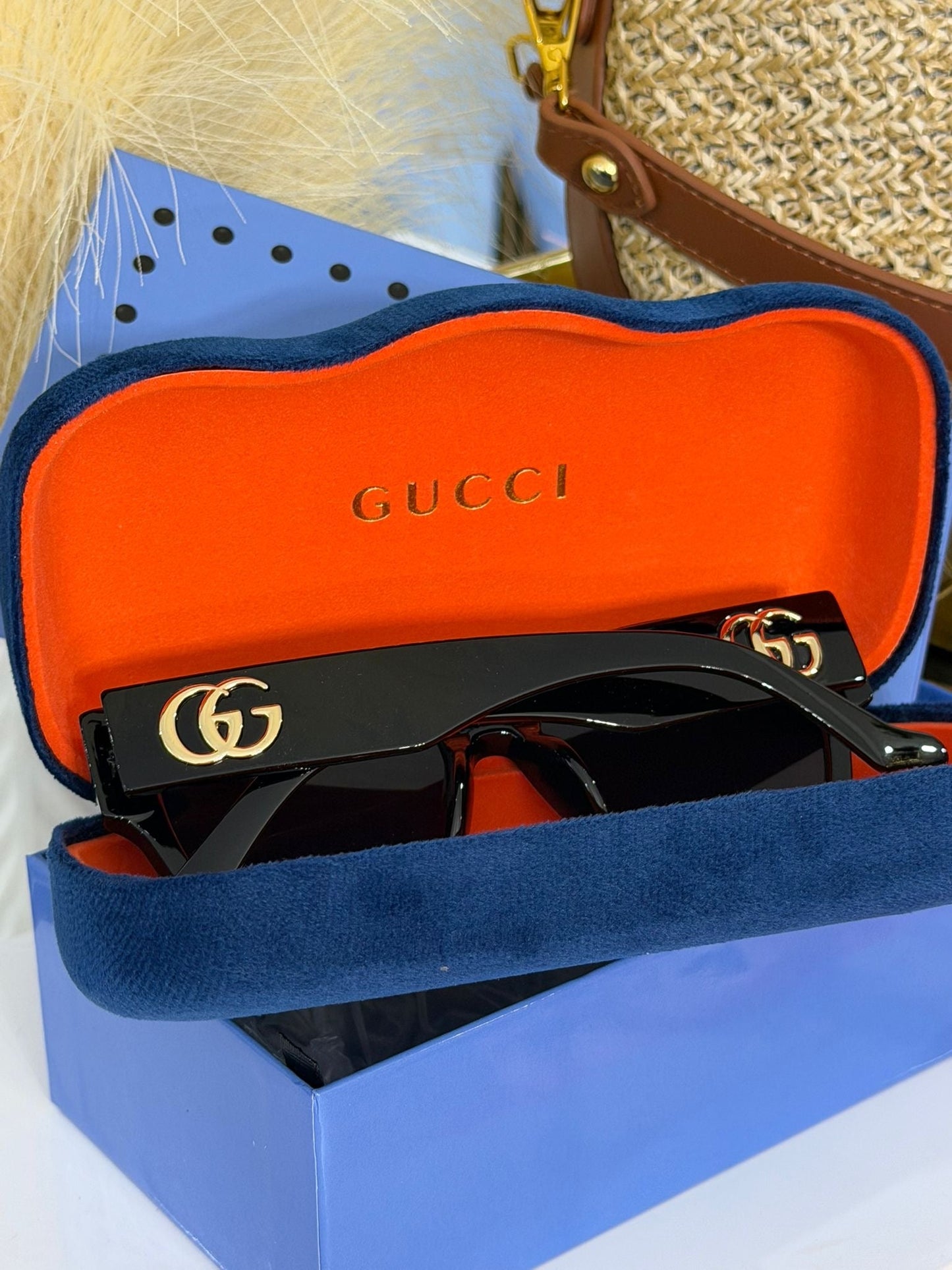 GG Black Sunglasses (Kit Completo)