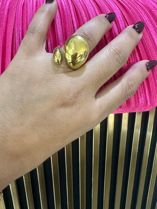 Ball Gold Ring(oro acero inoxidable)