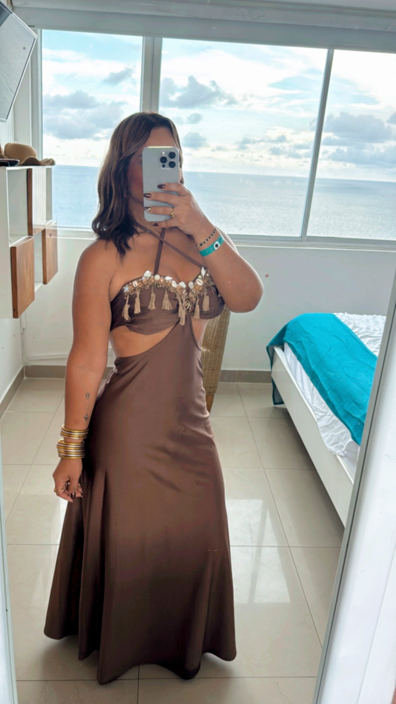 Boca Grande Chocolate Dress (stretch)