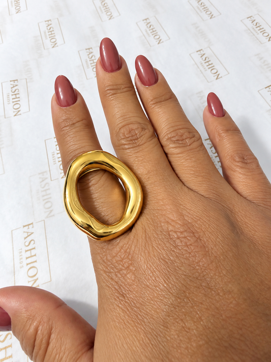 Round Gold Ring (acero inoxidable)