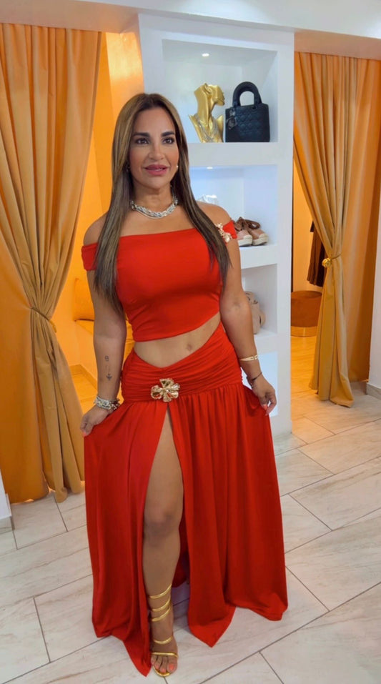 Luanda Red Set (Stretch) utilice talla M
