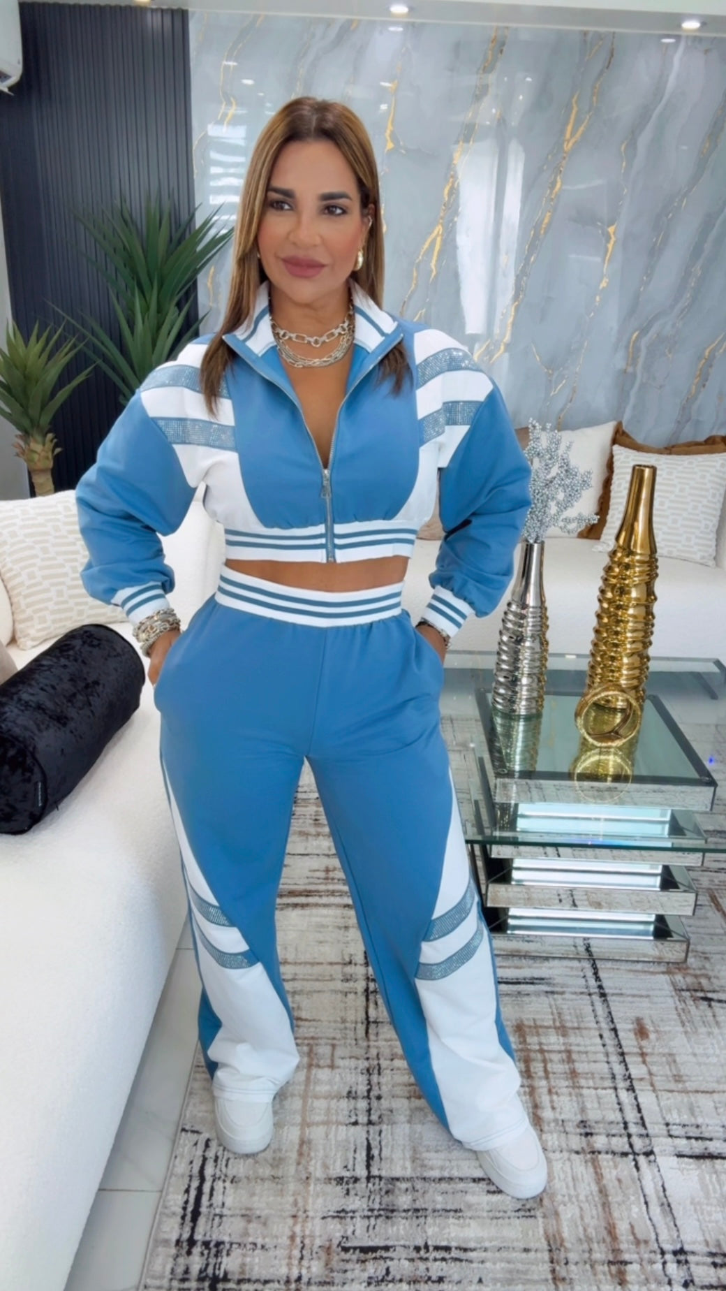 Lagoon Blue Shine Set (stretch)