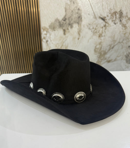 Jeva Black and Silver Hat
