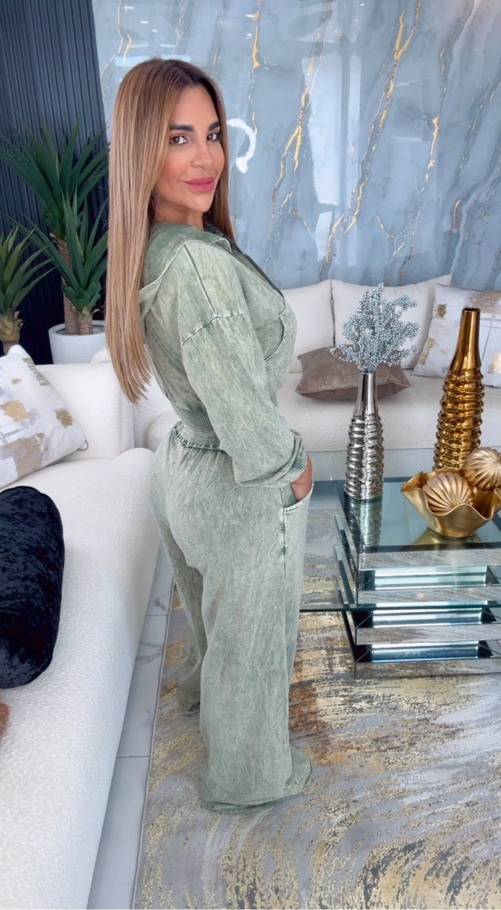Mineral Wash Olive Set (spandex)
