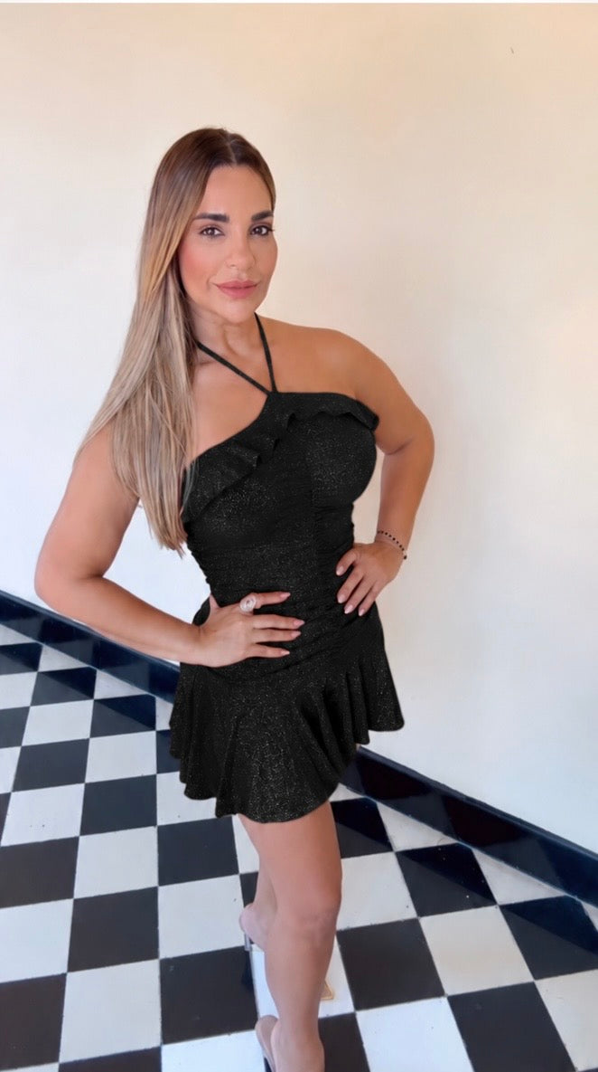 Black Shine Romper (spandex)