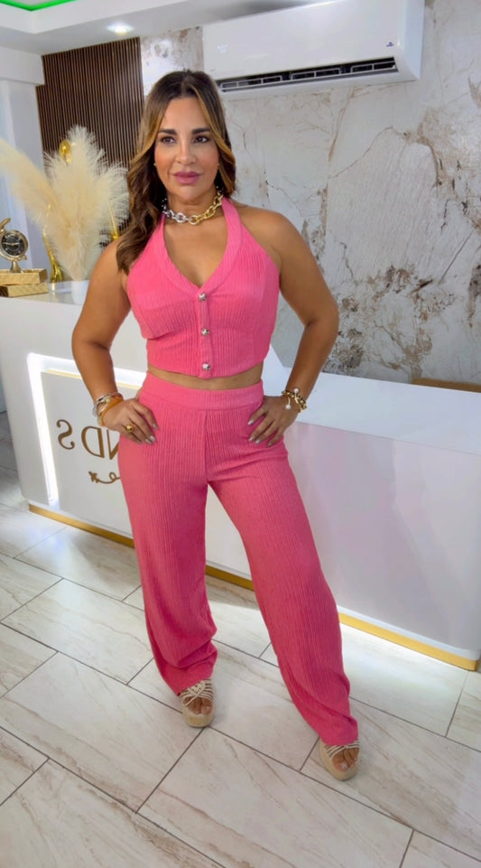 Larissa Pink Set (corre grande) utilicé small