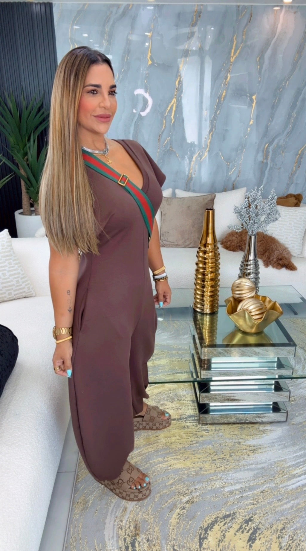 Canadian Brown Jumpsuit (super spandex)