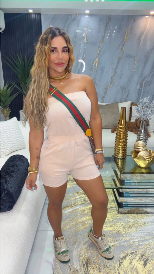 Medellín Beige Romper (spandex)