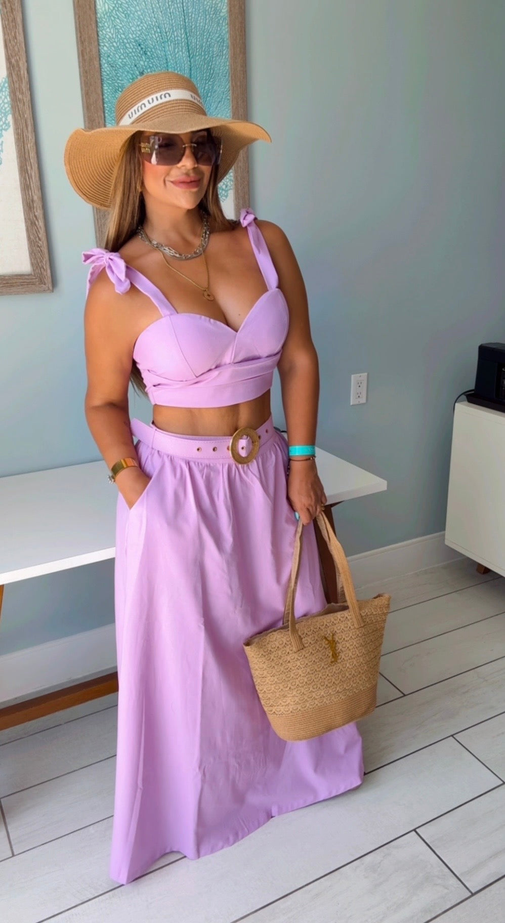 Noord Lavander Skirt Set (spandex)