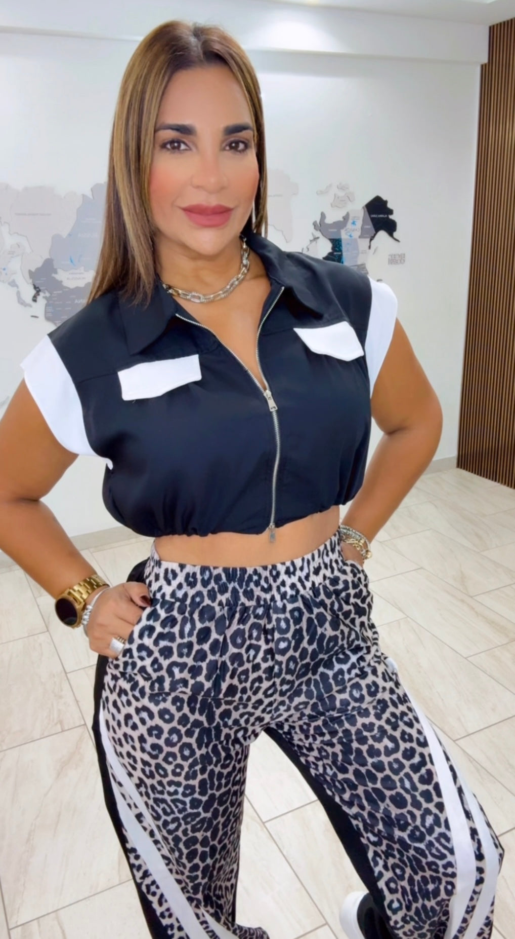 Safari Black Set (stretch) utilicé talla Small