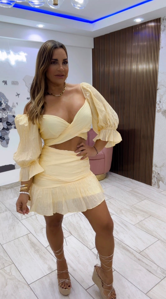 Cozumel Yellow Skirt Set