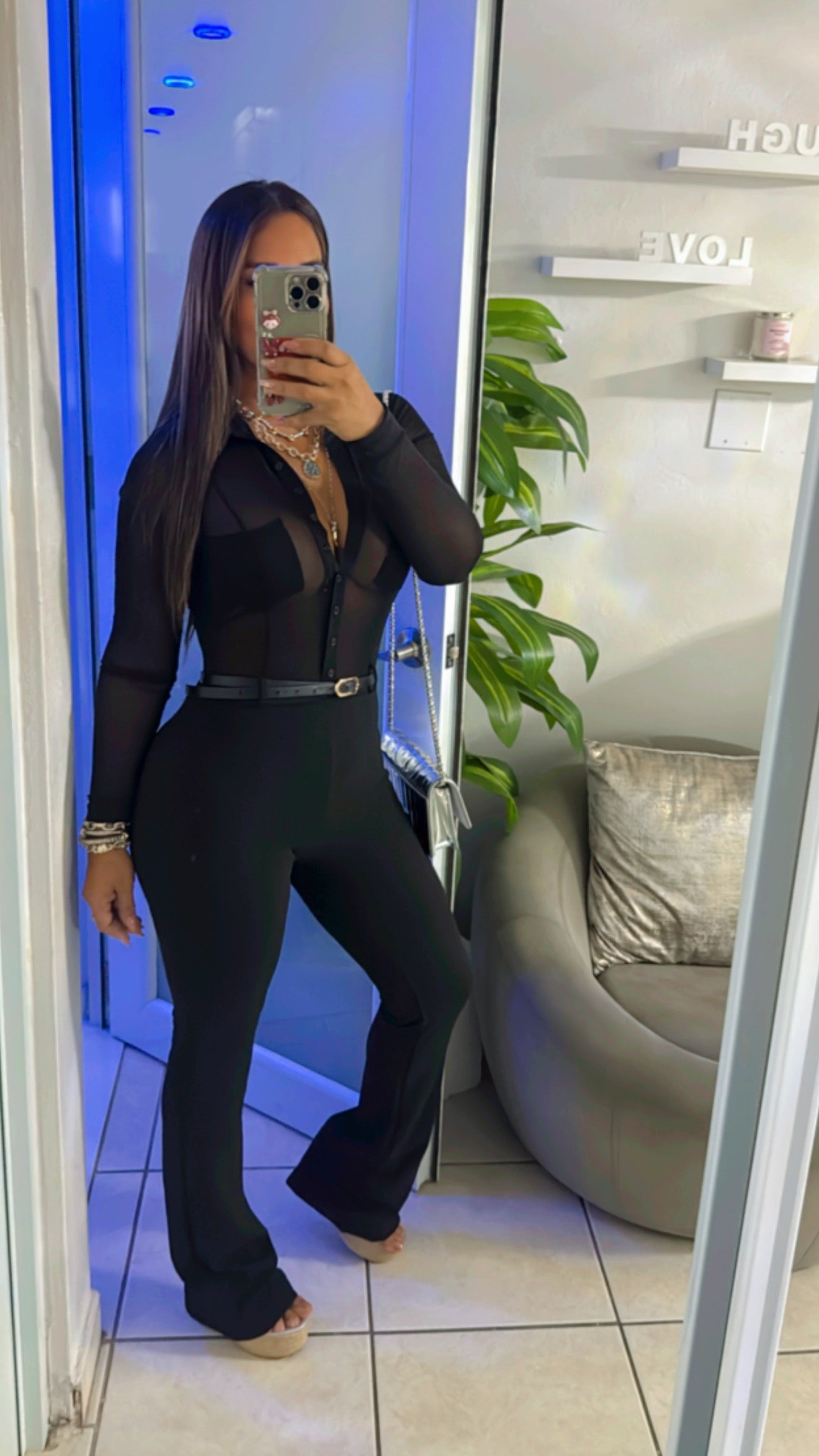 Coppas Black Jumpsuit(stretch) utilicé talla médium