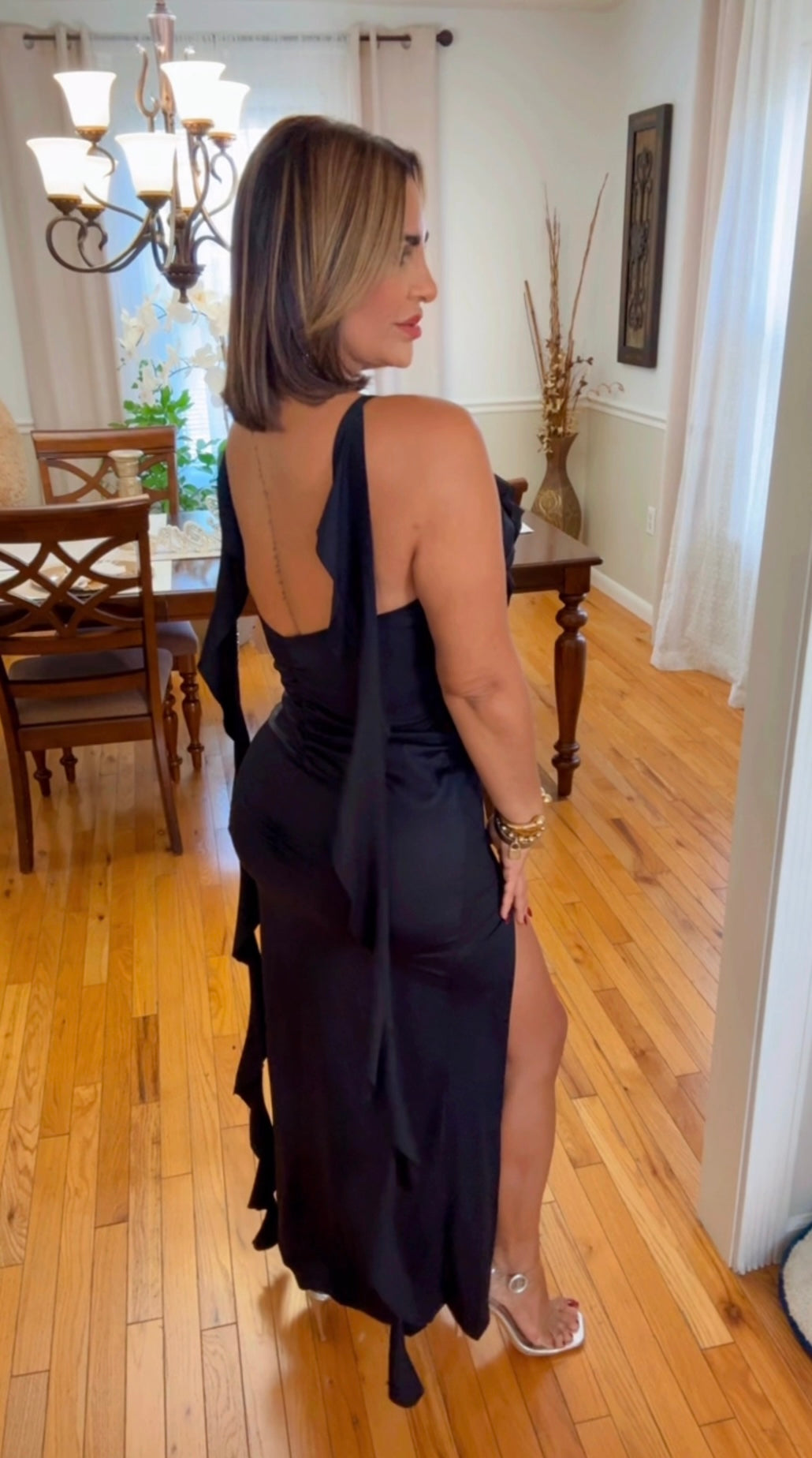 Infinity Black Dress (stretch) utilicé talla M