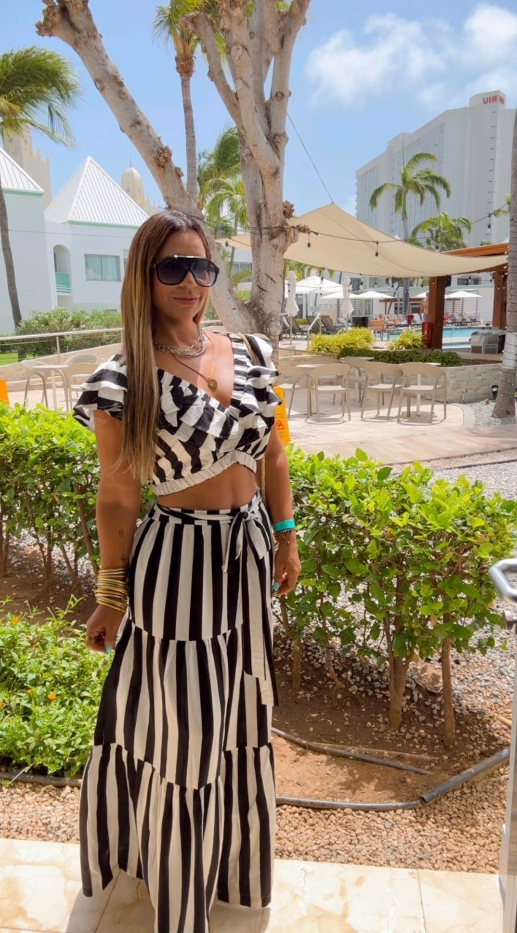 San Nicolás Black Skirt Set (spandex)