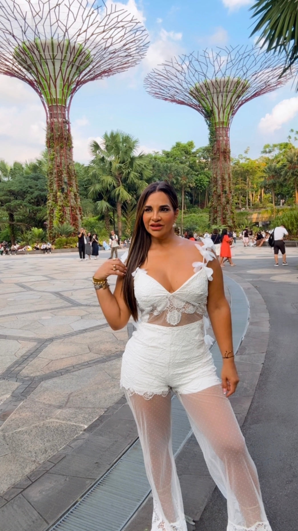 Avatar White Lace Jumpsuit (utilicé talla médium)
