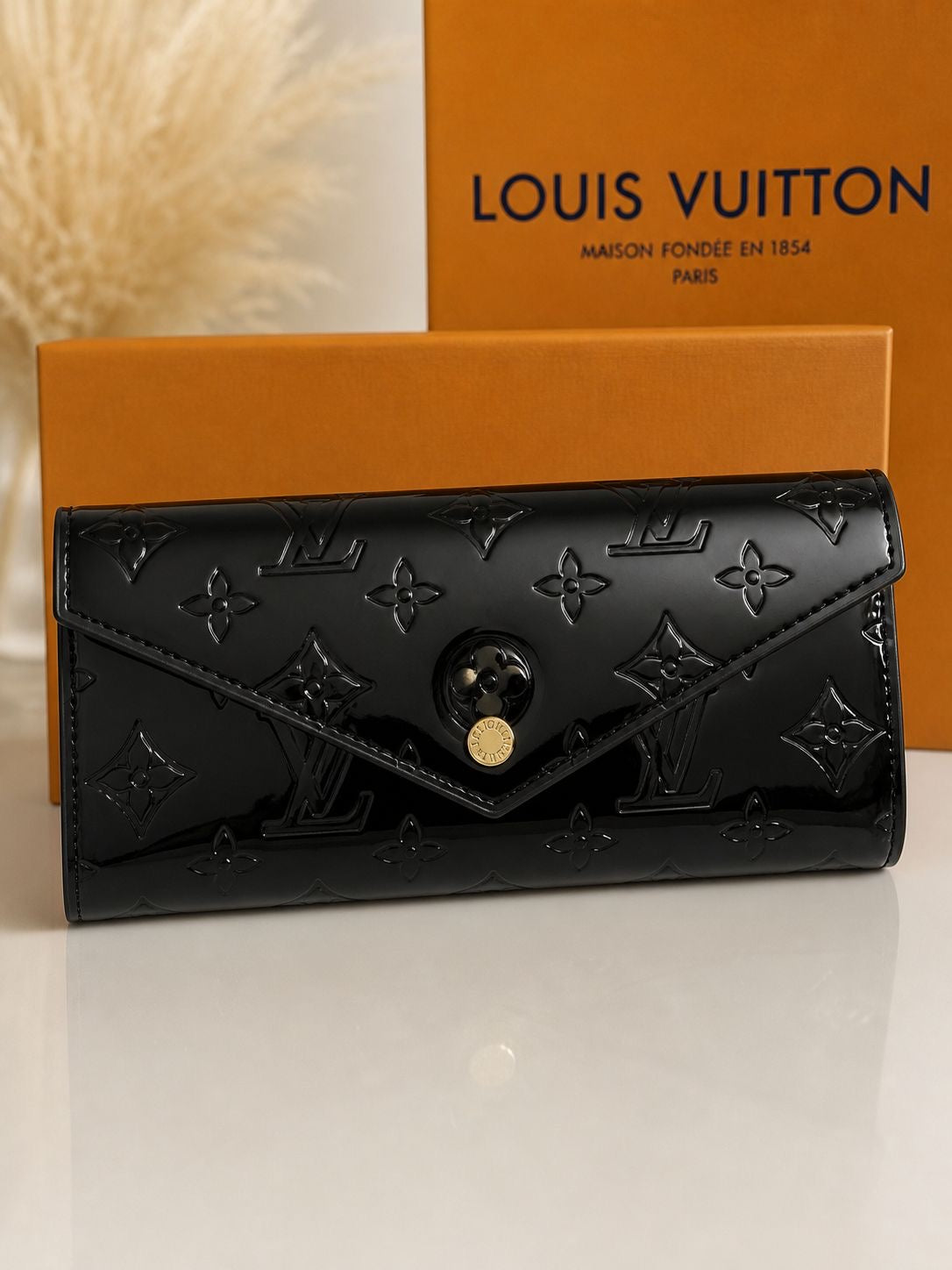 LV Black Wallet(tamaño large)incluye su caja