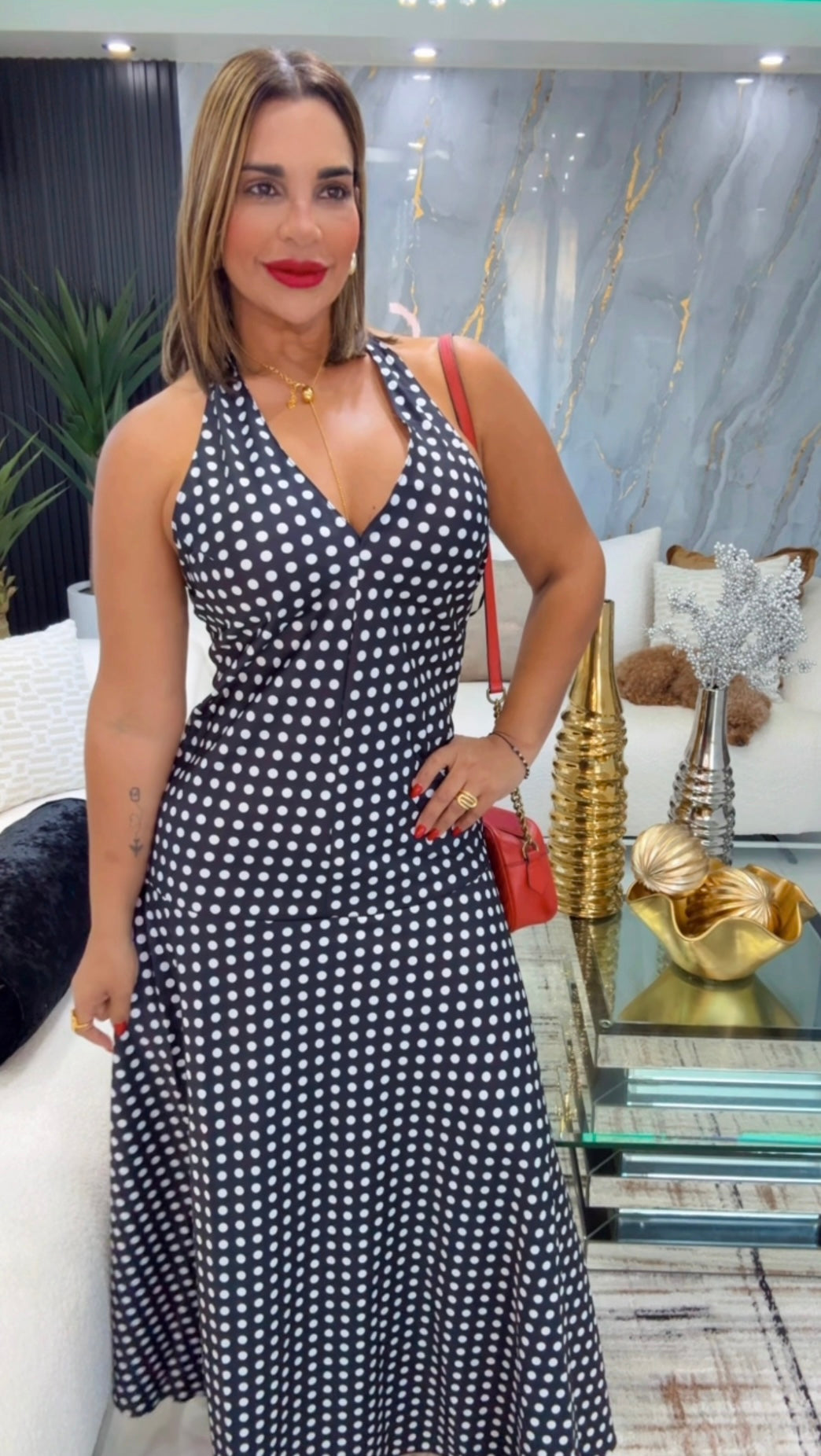 Milán Polka Dots Maxi Dress (utilicé talla Médium)