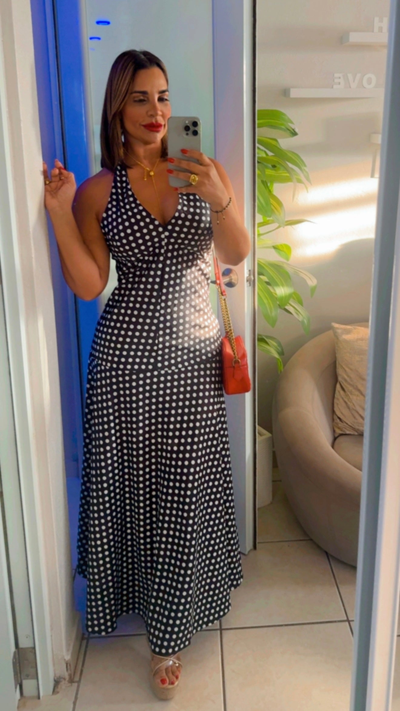 Milán Polka Dots Maxi Dress (utilicé talla Médium)