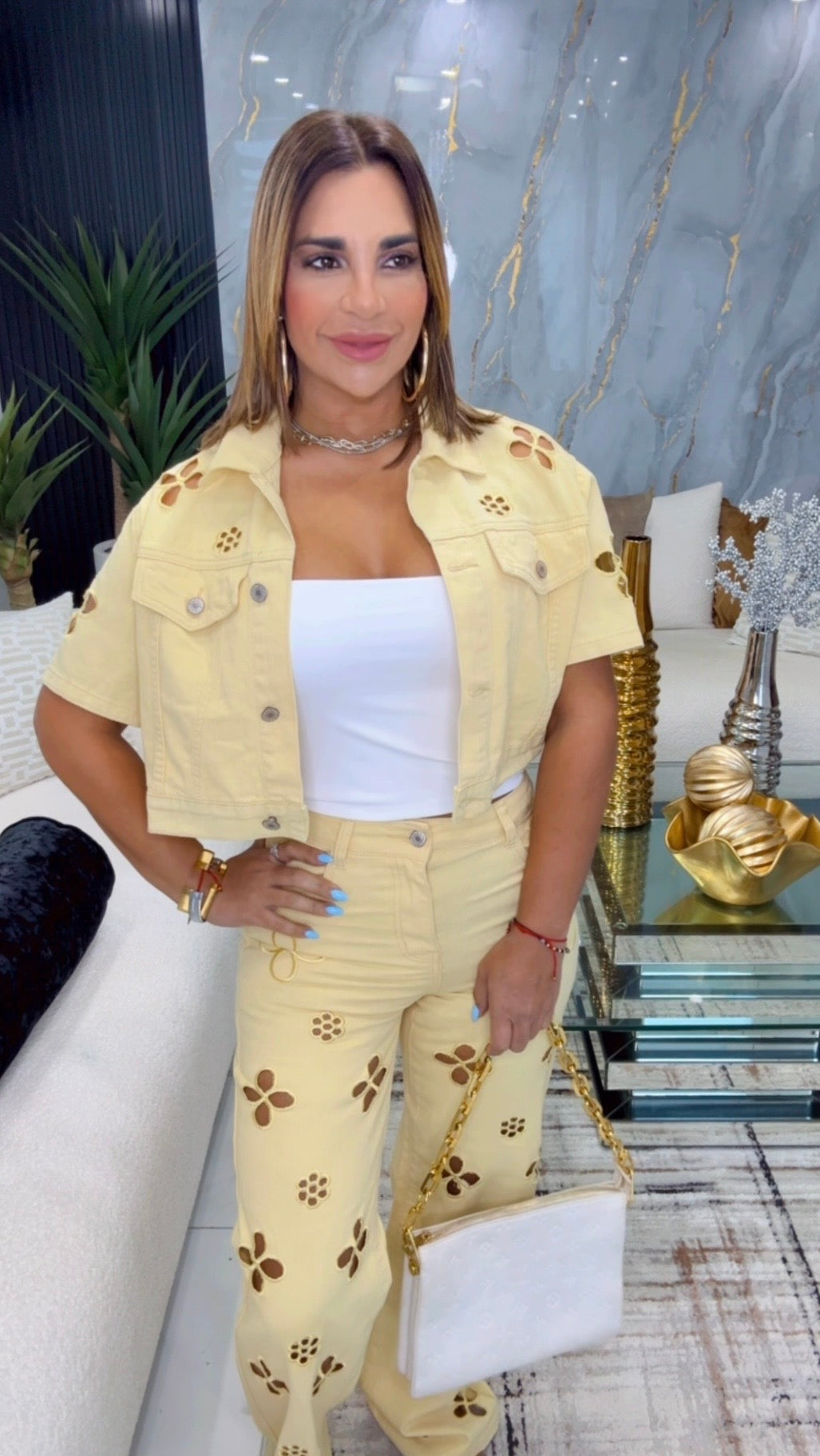 LV Yellow Jacket & Pant Set (utilicé M)