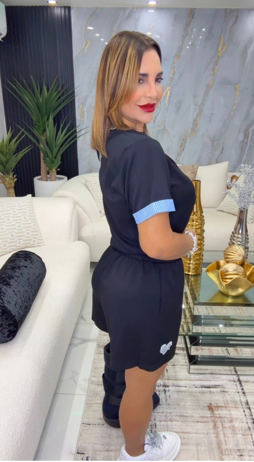 Be Mine Black Set (corre grande) spandex