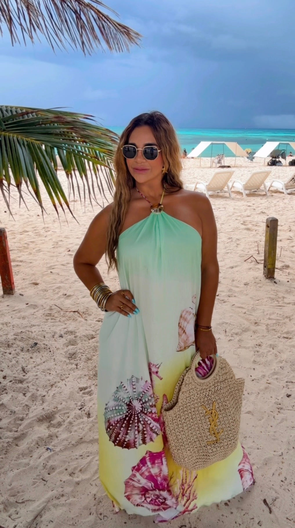 Playa Marina Lime Maxi Dress(utilicé M)