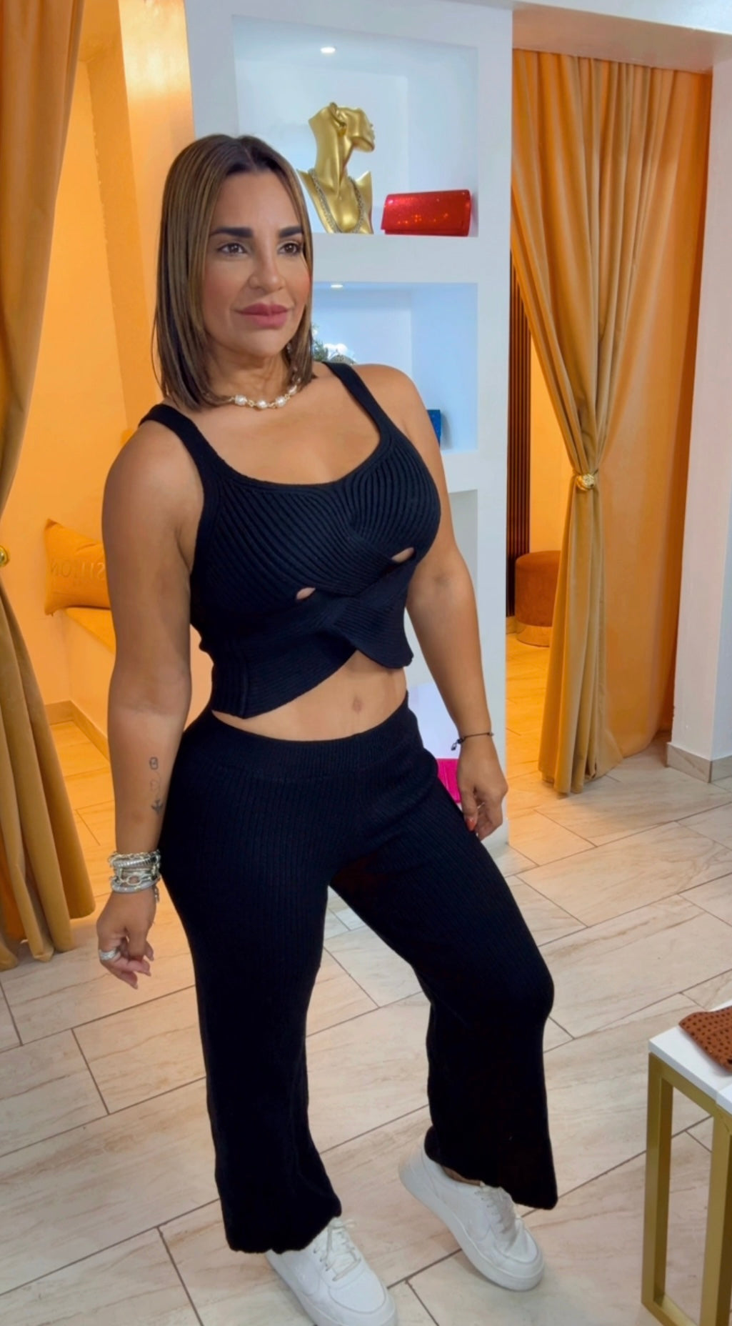 Uruguay Black Set (pantalón al tobillo) stretch/Utilicé talla M