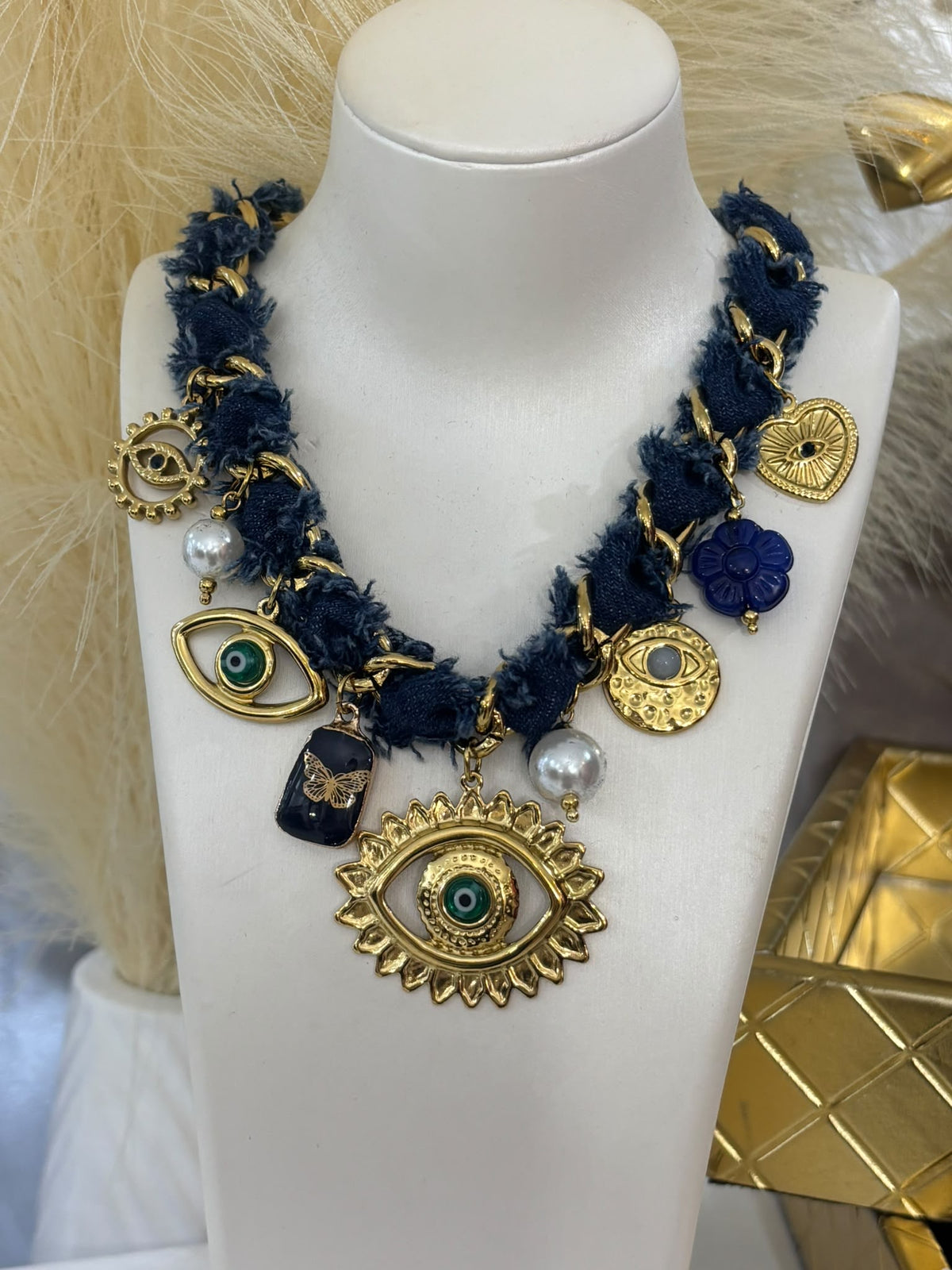 Turkish Navy Blue Necklace