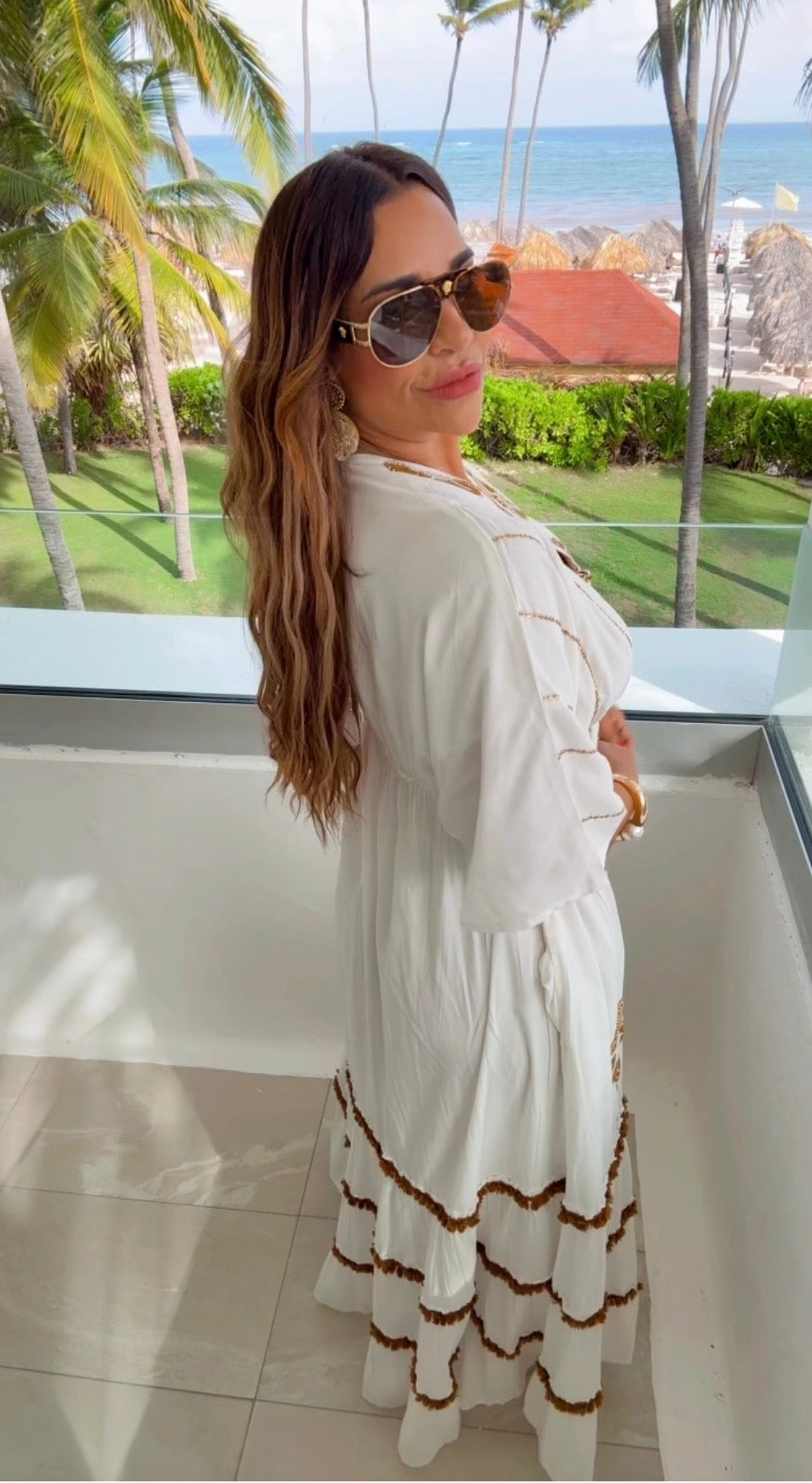 Delhi White Maxi Dress (spandex) colección 🇮🇳