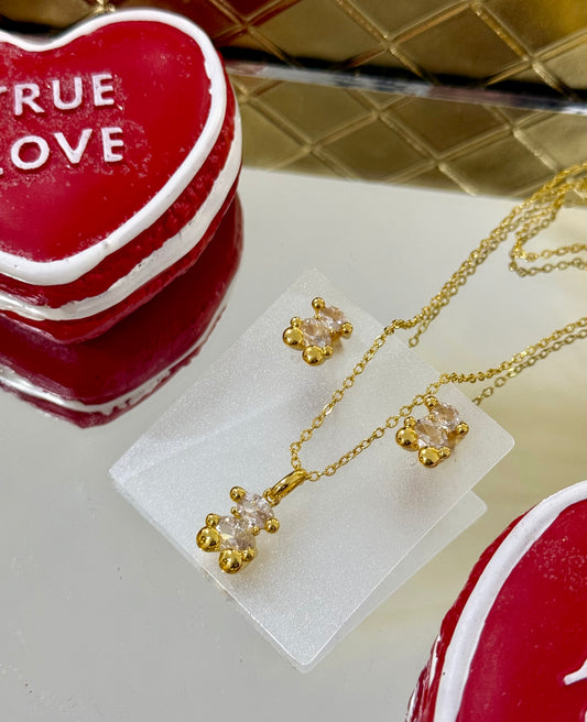 Teddy Crystal Set (Stainless Steel)