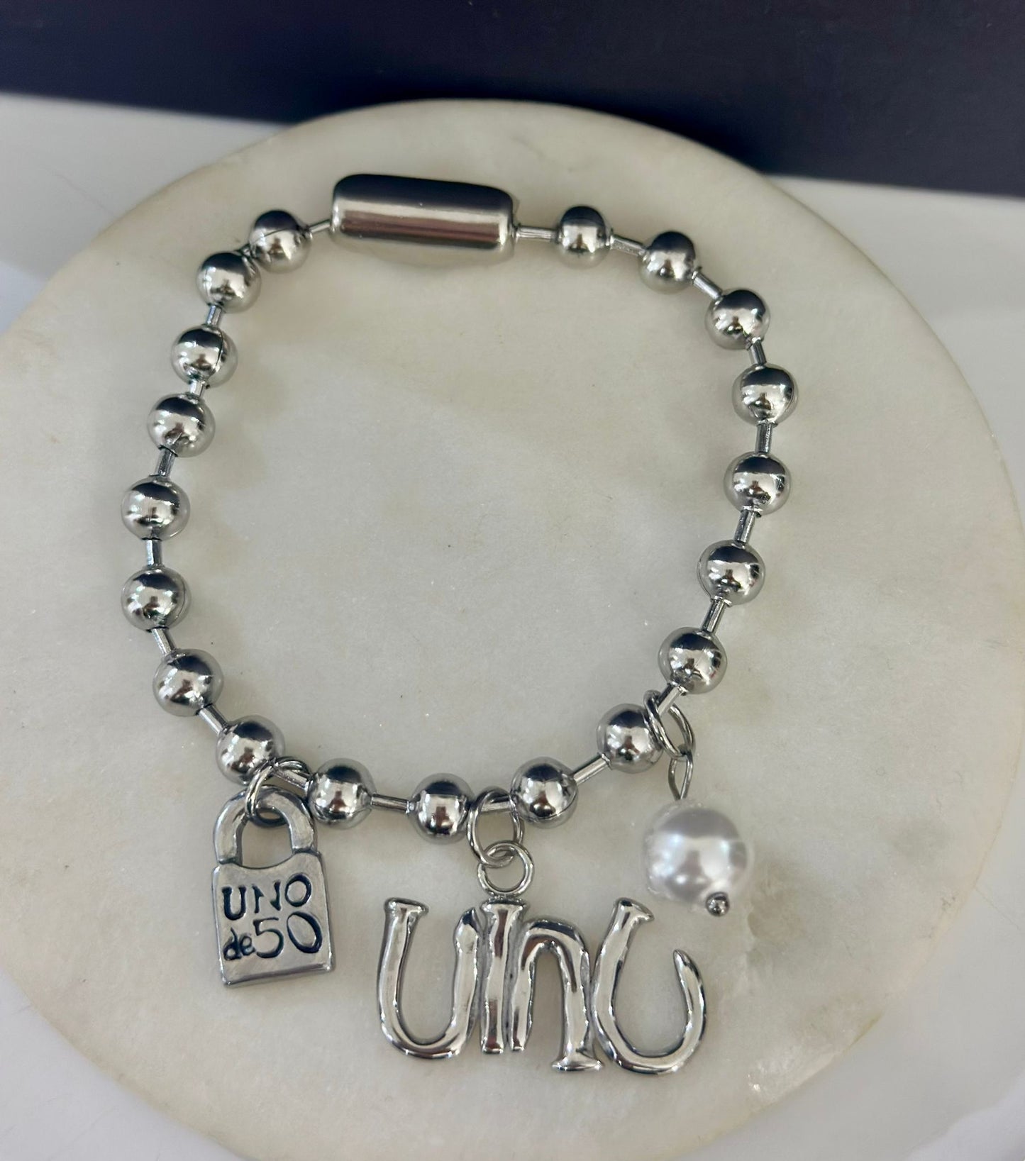 Uno Charms Steel Bracelet (acero inoxidable)