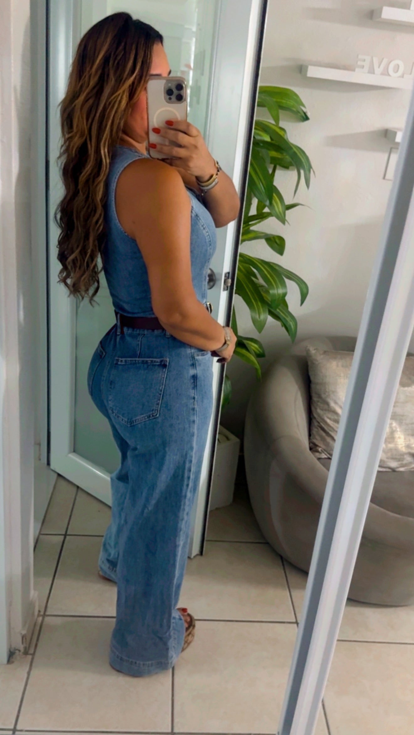 Route Denim Jumpsuit (incluye cinturón inspirado)
