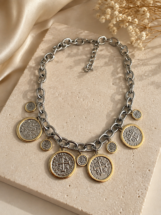 Multi Coins 2 Tones Necklace (llegan el sábado)