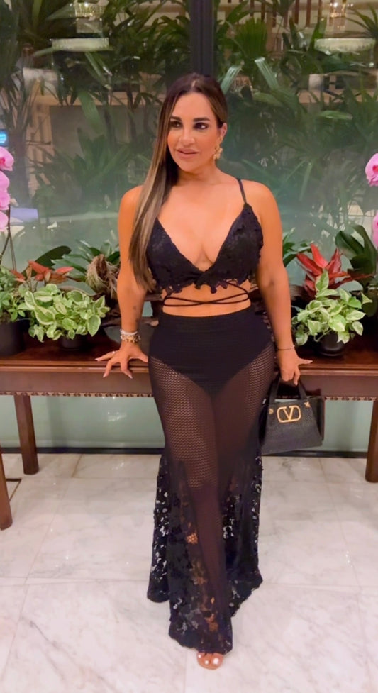 Riu Singapur Black Skirt Set (Trae el pantie integrado (utilicé talla médium)