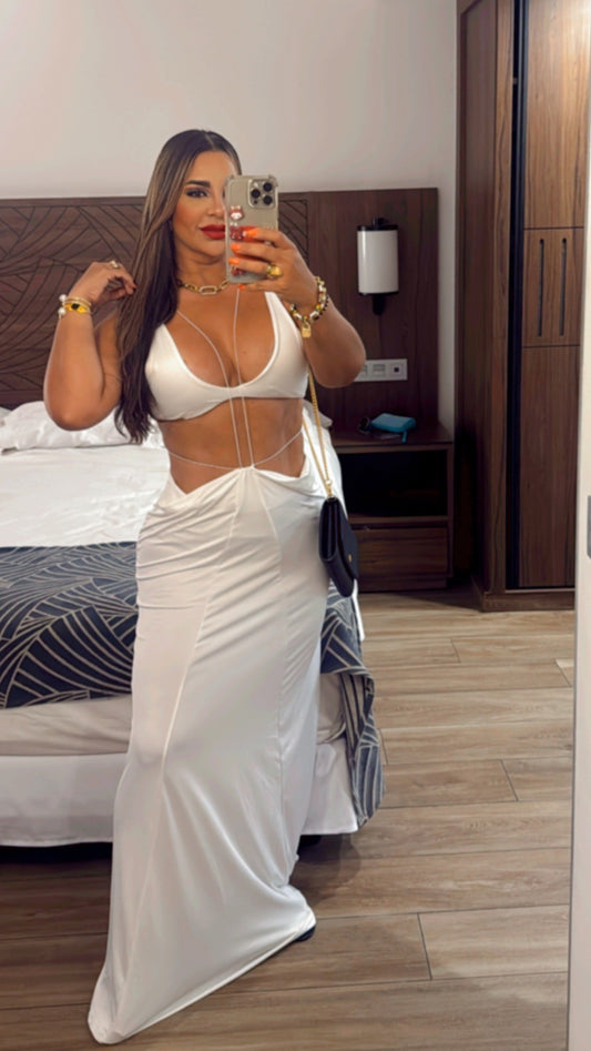Jamaica Last Night in White Set (son dos piezas) stretch