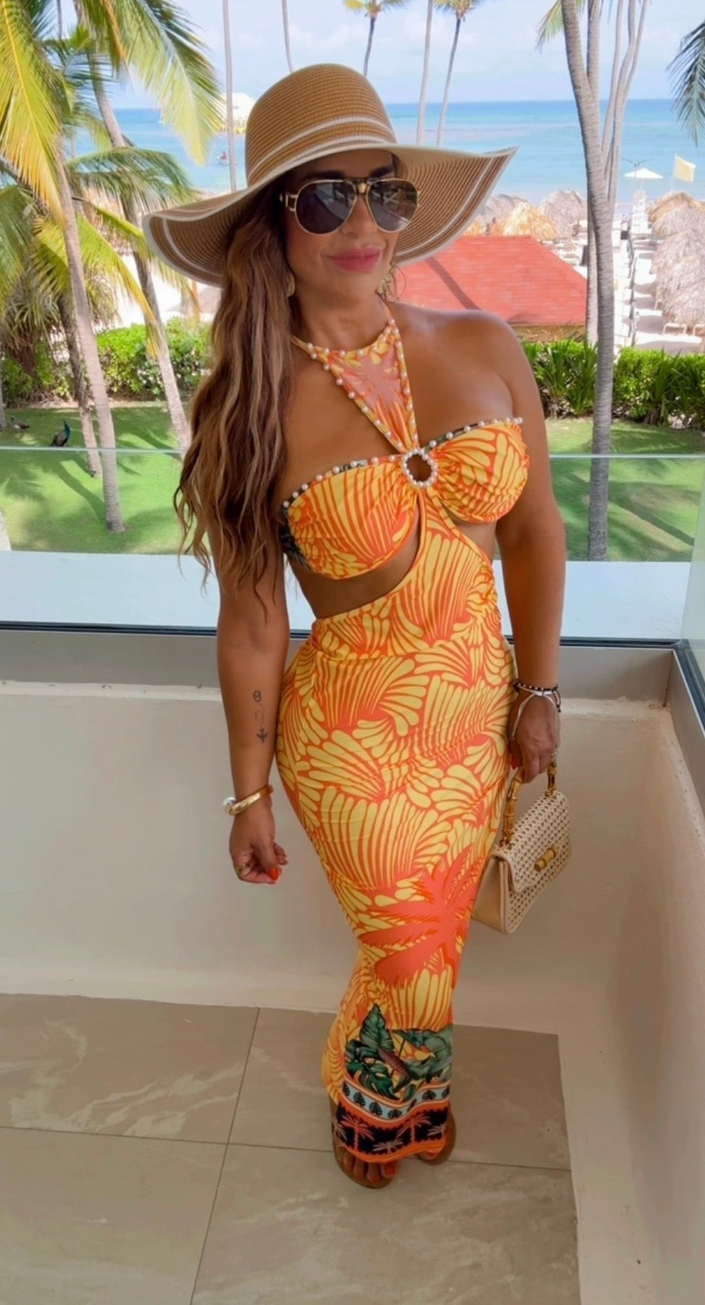 Palace Pearl Orange Dress (stretch) colección 🇨🇴