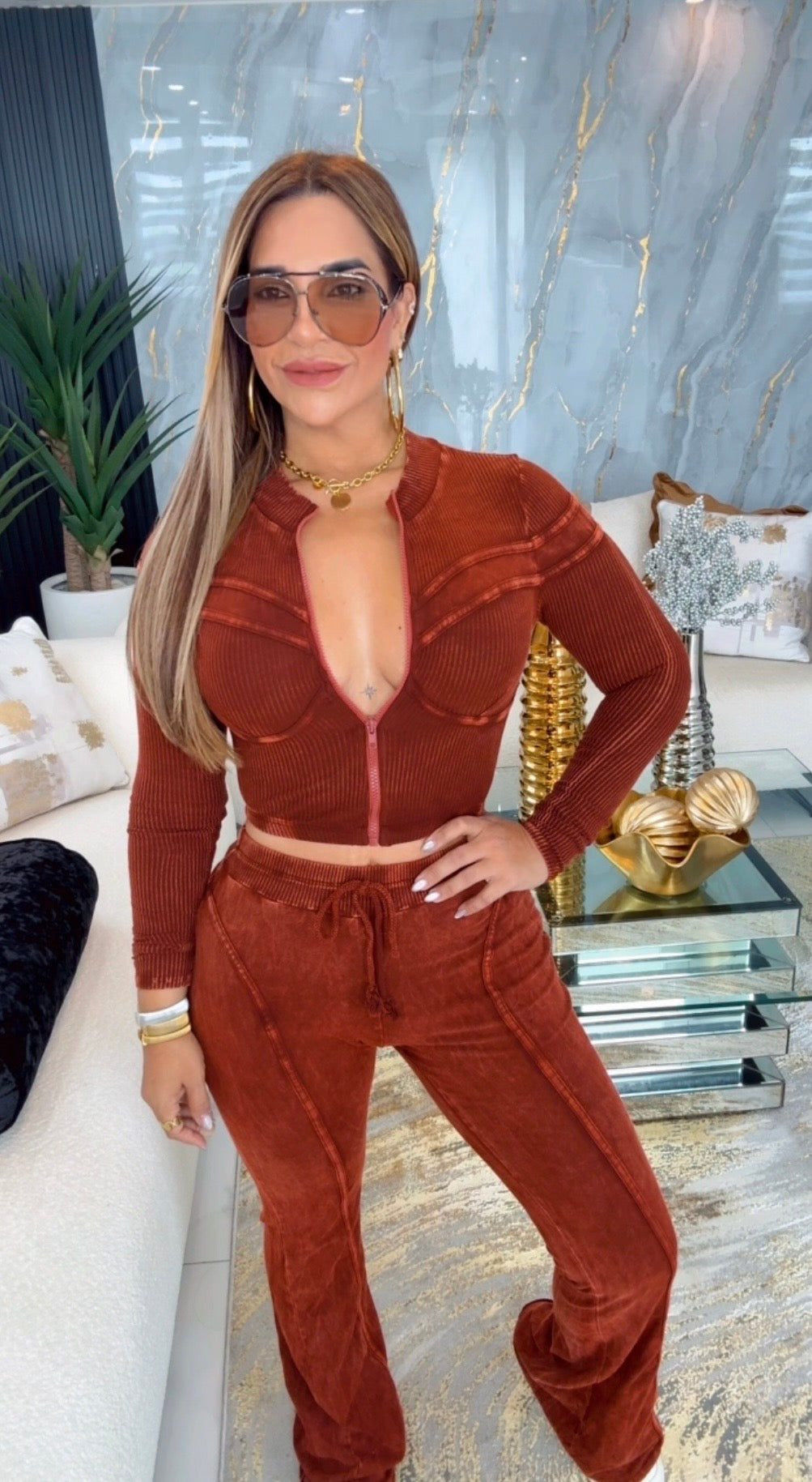 Mineral Wash Rust Set (spandex)