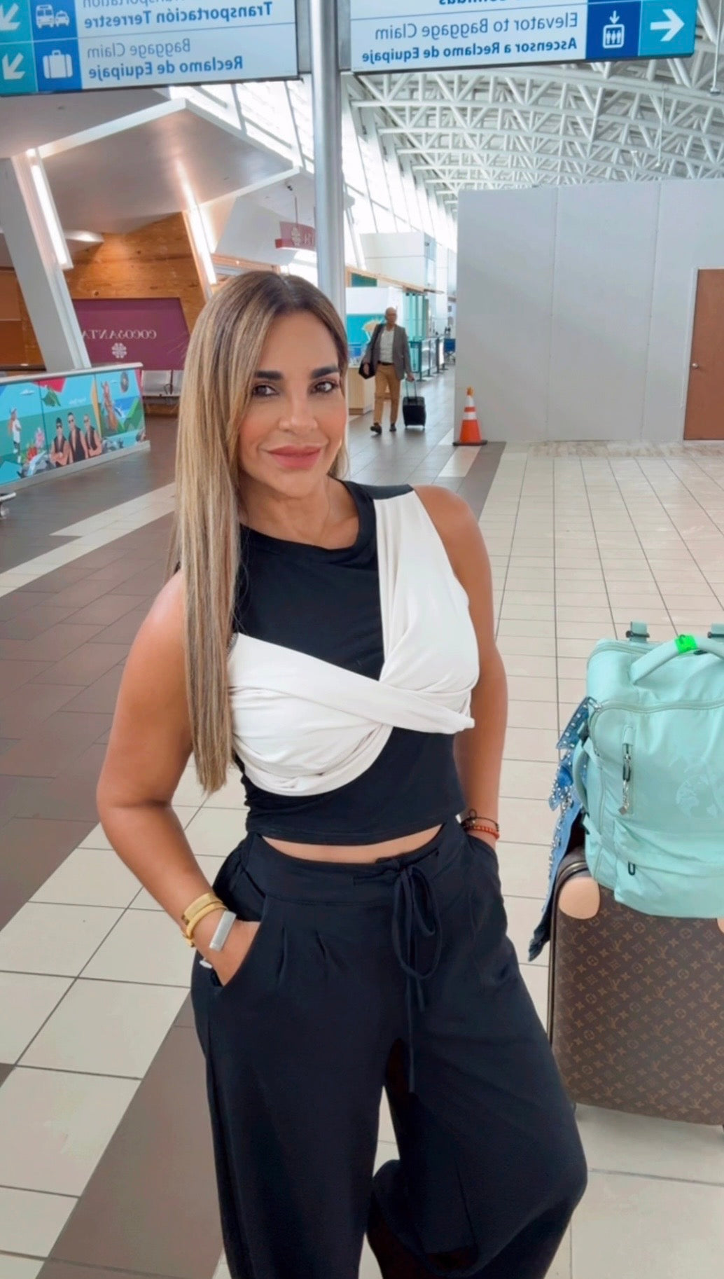 Orlando Black & Beige Travel Set( spandex)