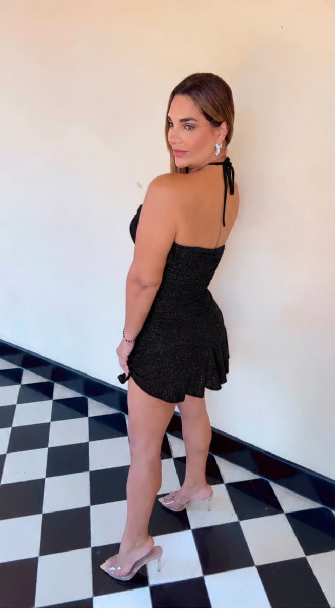 Black Shine Romper (spandex)