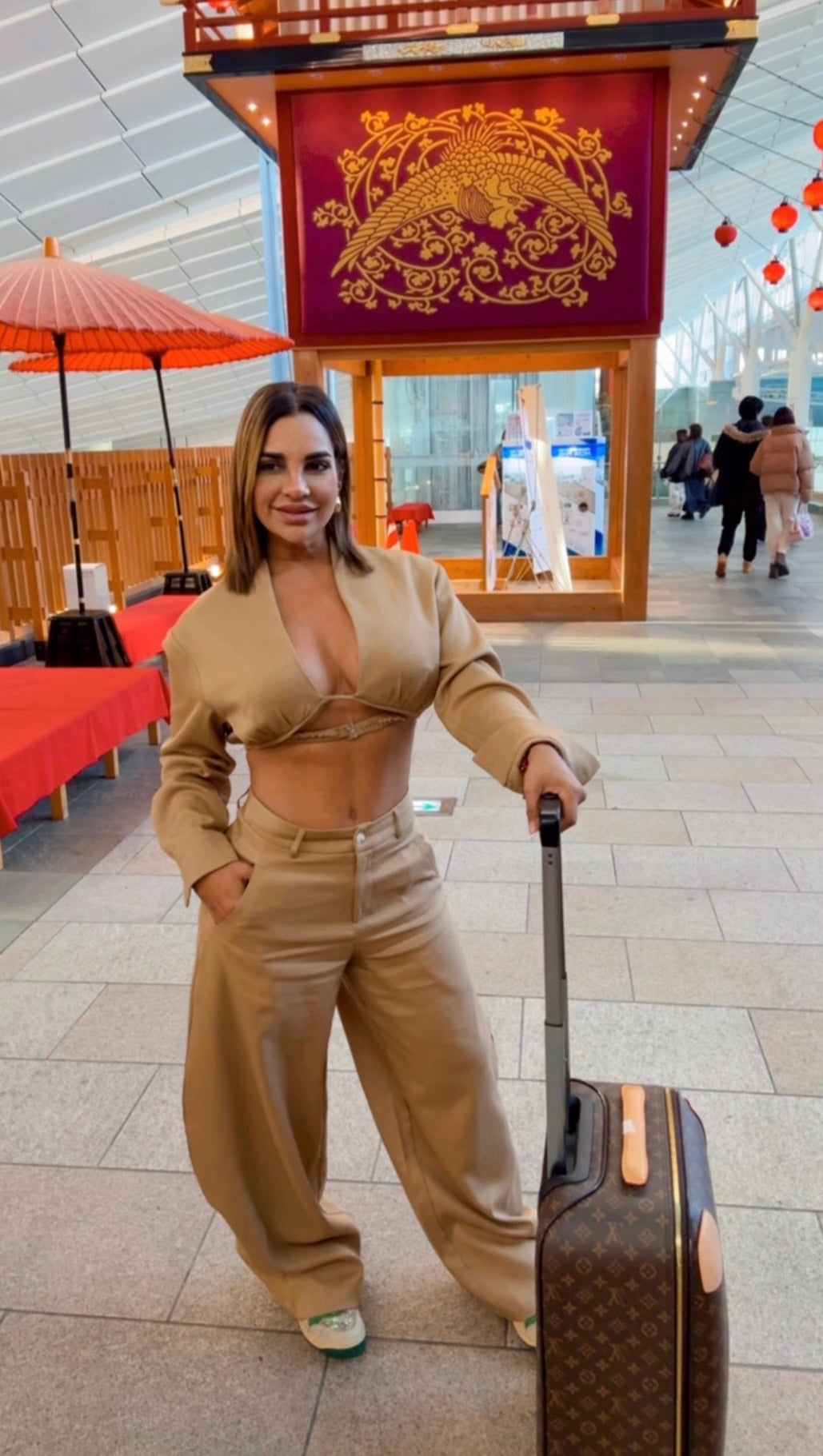 Japan Camel Set (spandex) utilicé talla Médium)